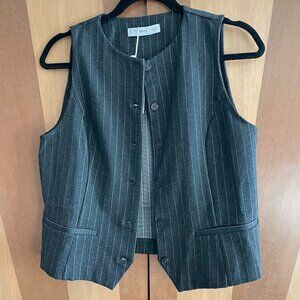 Mango | Pinstripe Vest | US L